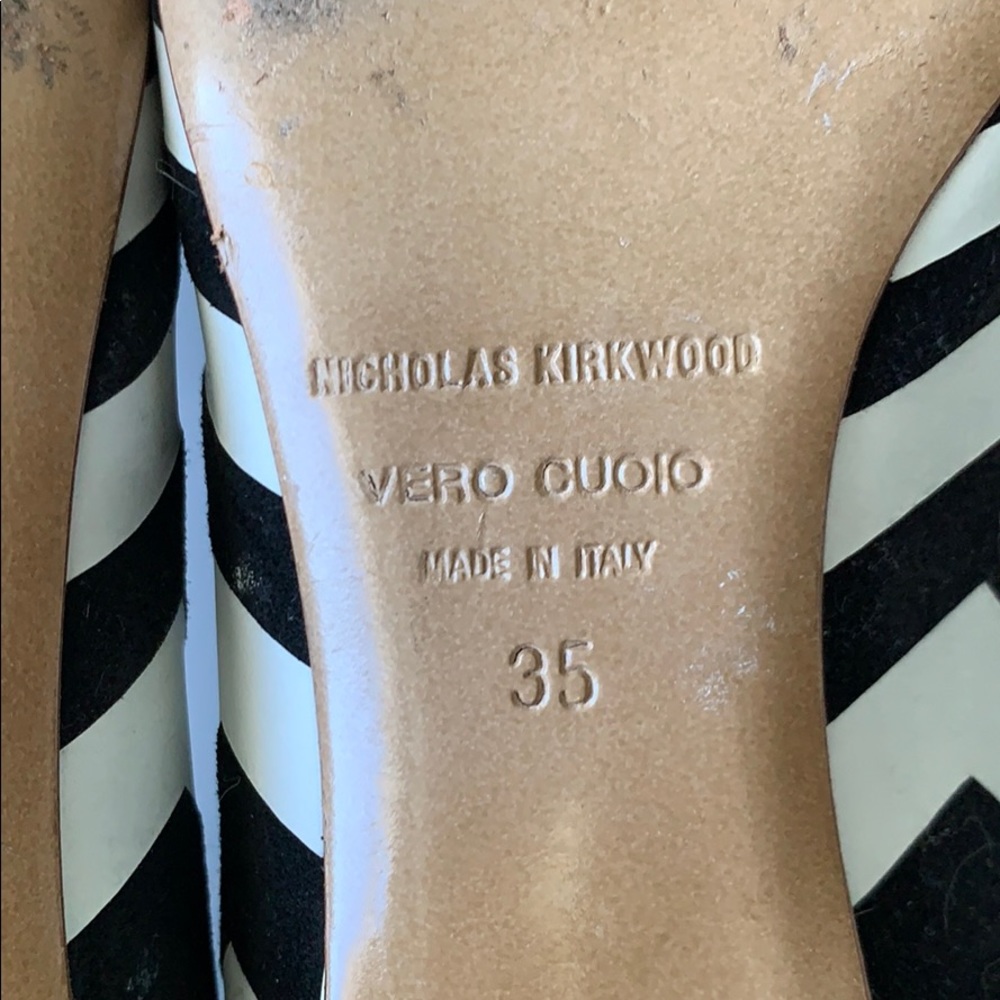 NICHOLAS KIRKWOOD Woven Pointed-Toe Pumps size 5.5 - Picture 7 of 8